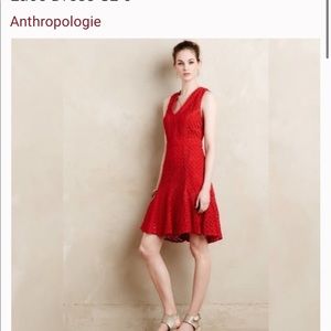 Anthropologie San & Soni Flounced Lace Dress